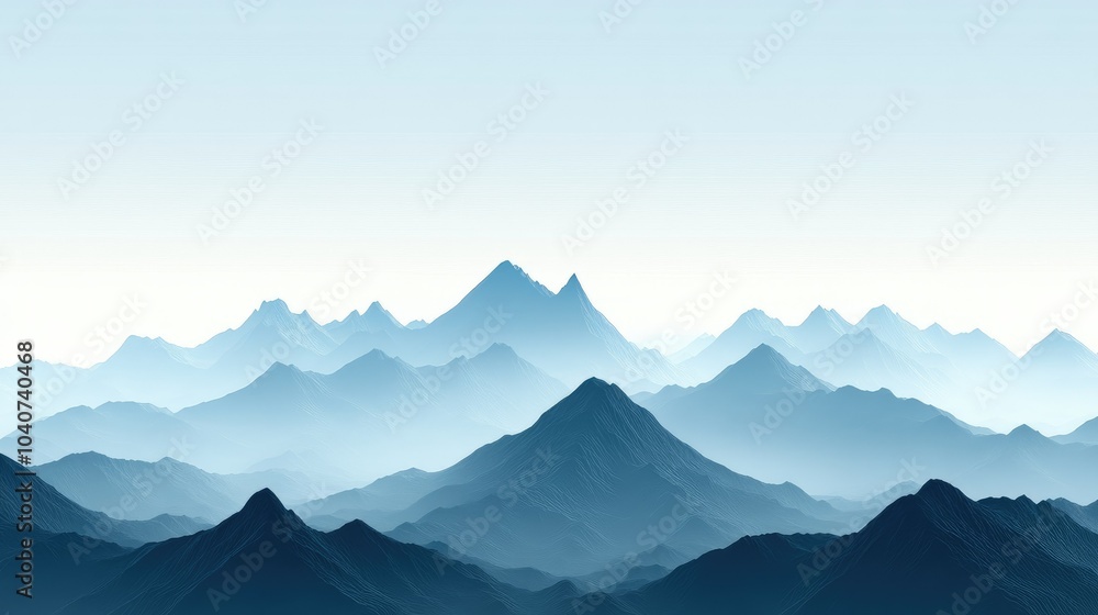 Majestic mountains under clear skies Majestic mountains under clear skies