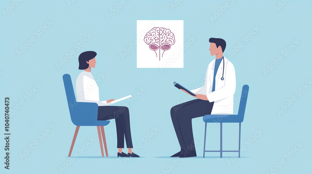 Doctor and Patient in a Counseling Session for Mental Health Care Doctor and Patient in a Counseling Session for Mental Health Care