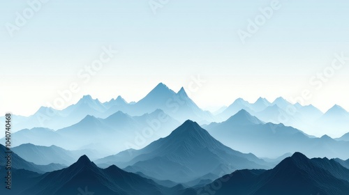 Majestic mountains under clear skies