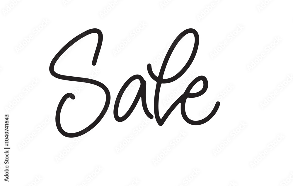 Sale Modern Lettering Monoline Pen. Calligraphy Script. Expressive Modern Handwritten Typeface. Retail Promotion. Sign And Banner Design. Vector Illustration. Sale Modern Lettering Monoline Pen. Calligraphy Script. Expressive Modern Handwritten Typeface. Retail Promotion. Sign And Banner Design. Vector Illustration.