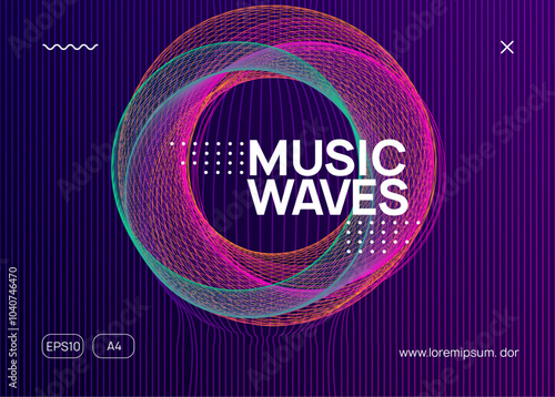 Fest Magazine. Trance Invite. Green Discotheque Flyer. Edm Design. Nightclub Audio Illustration. Techno Concert Element. Pink Dj Event. Blue Fest Magazine