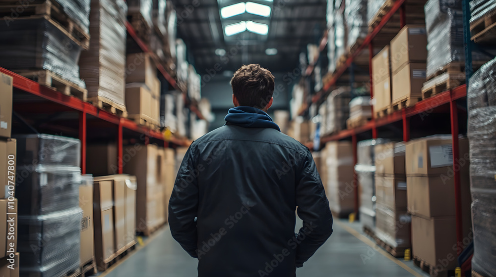 Delivery Man at a Warehouse Delivery Man at a Warehouse