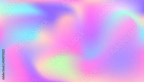 Holographic Texture. Iridescent Background. Blur Shapes. Violet Shiny Gradient. Neon Geometry Invitation. Girlie Cover. Pastel Card. Pearlescent Background. Purple Holographic Texture