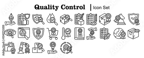 Quality Control related icon set	