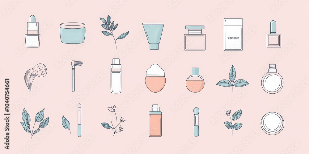 Skin care icon set. Skin care, moisturizing, Korean cosmetics, delicate skin. Skin healing cocnept. Skin healing icons. Skin care icon set. Skin care, moisturizing, Korean cosmetics, delicate skin. Skin healing cocnept. Skin healing icons.