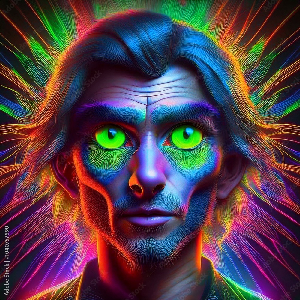 A Halloween portrait of a man with strong green eyes, staring intensely into the lens, captivating all.
A Halloween portrait of a man with strong green eyes, staring intensely into the lens, captivating all.