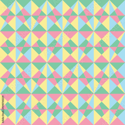 Hand drawn colour blocked pattern illustration
geometric