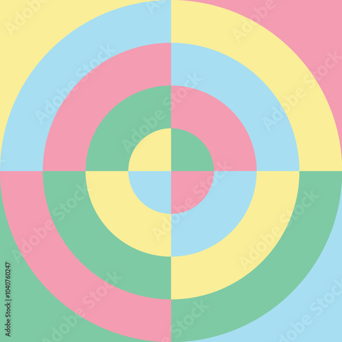 Hand drawn colour blocked pattern illustration
geometric