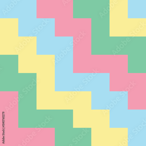 Hand drawn colour blocked pattern illustration
geometric