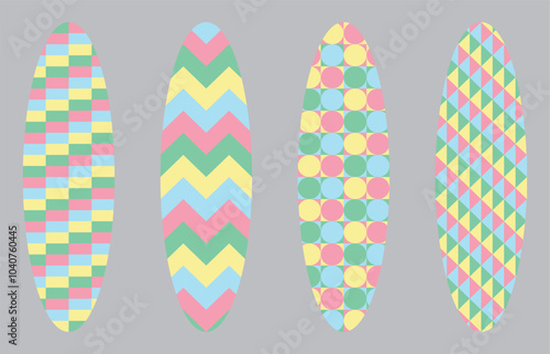 Hand drawn colour blocked pattern illustration
geometric