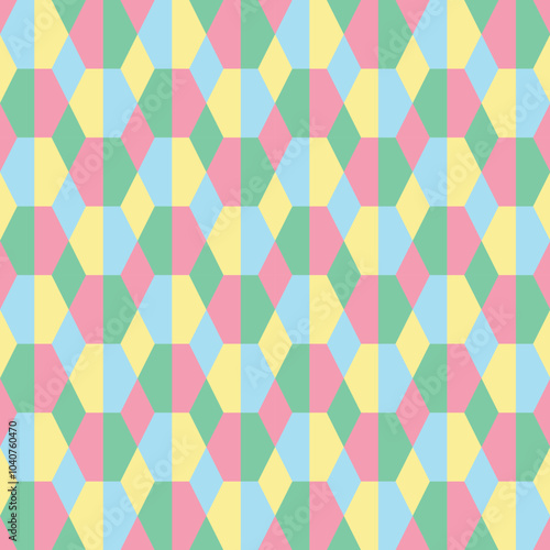 Hand drawn colour blocked pattern illustration
geometric