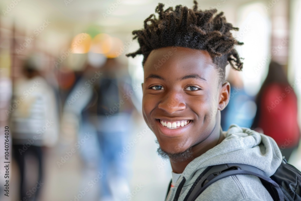 Smiling portrait of a young male student Smiling portrait of a young male student