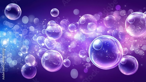 Wallpaper Mural Colorful bubbles floating in a dreamy, sparkling background. Torontodigital.ca