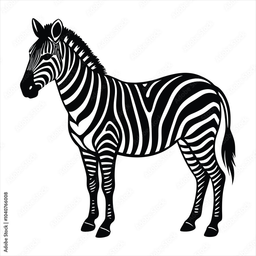 Obraz premium Zebra silhouette vector