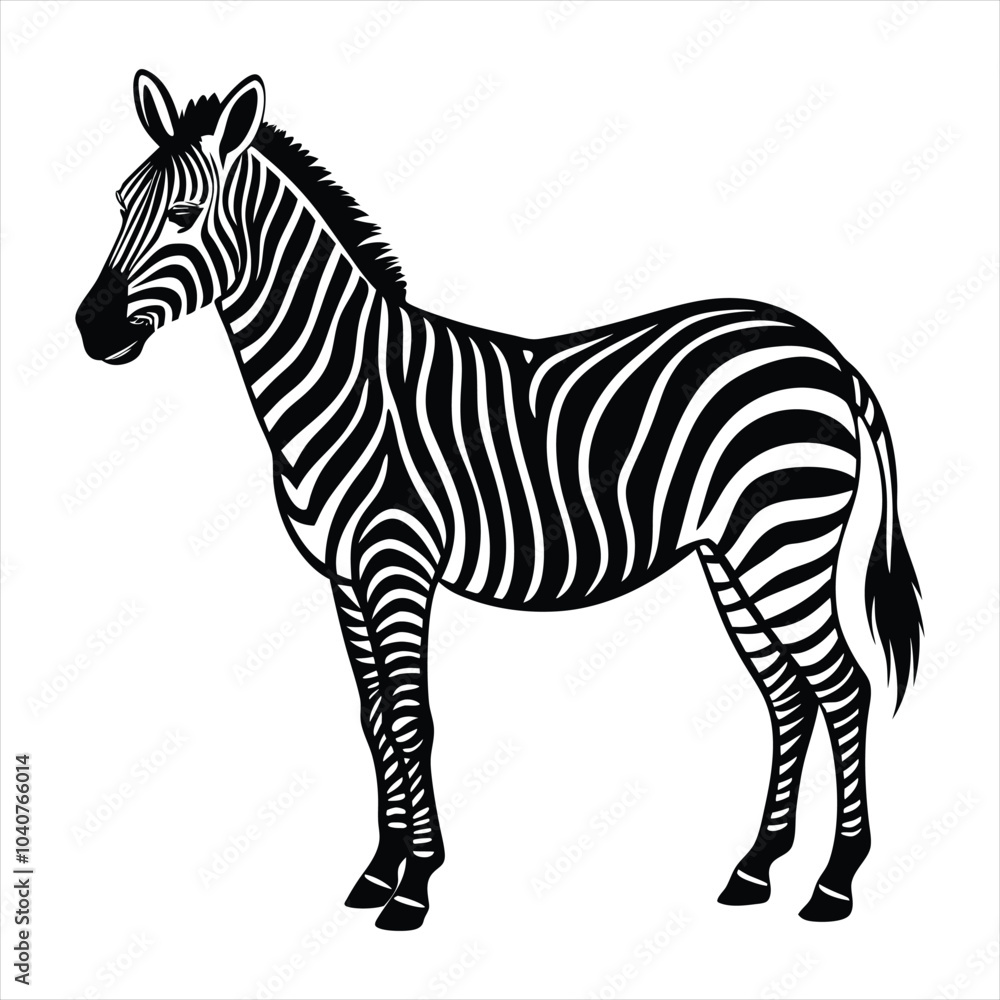 Obraz premium Zebra silhouette vector