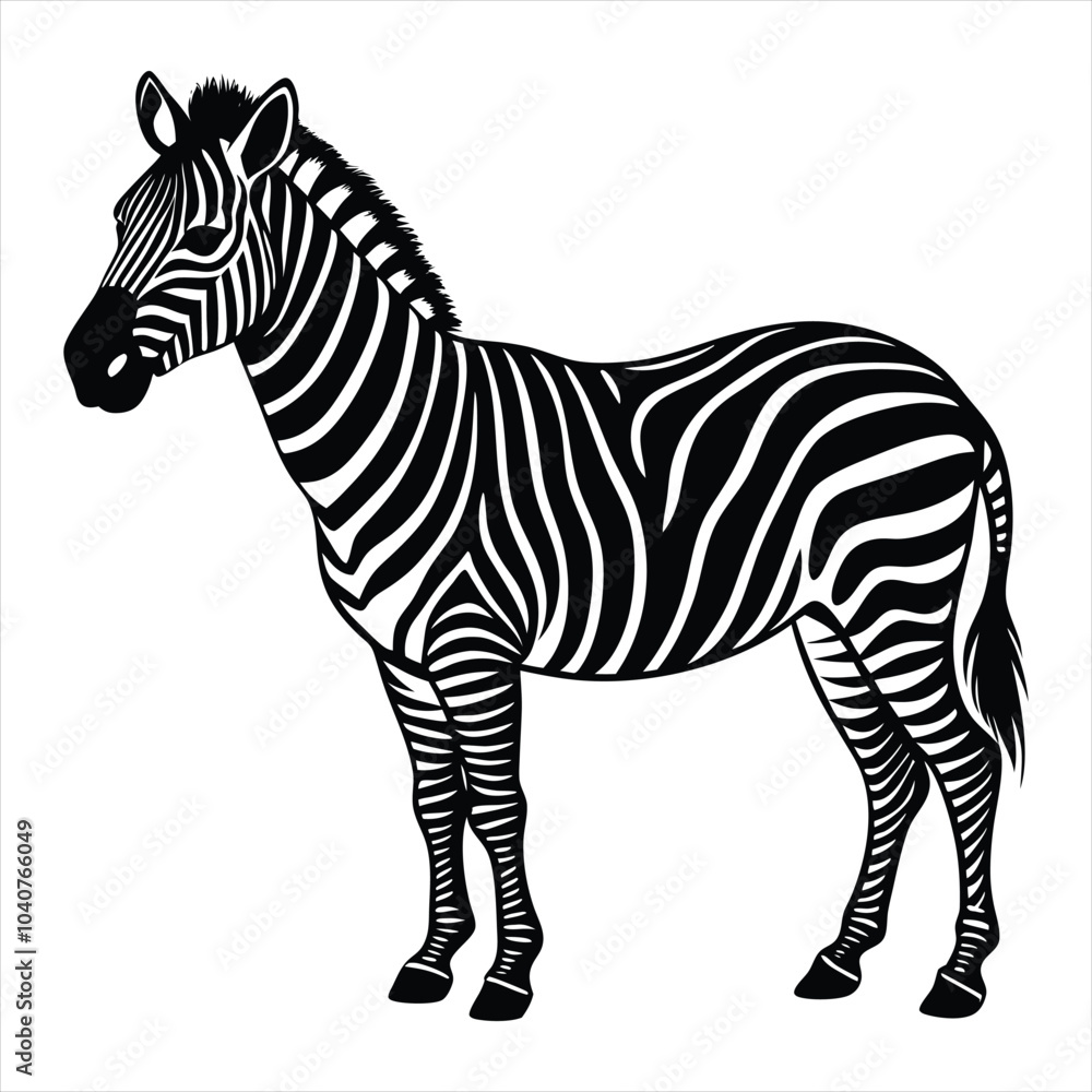 Obraz premium Zebra silhouette vector