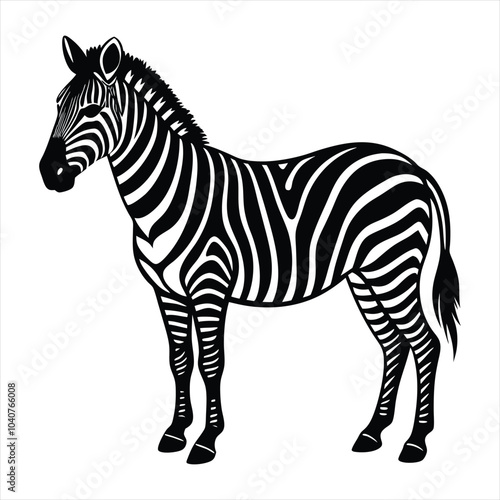 Zebra silhouette vector