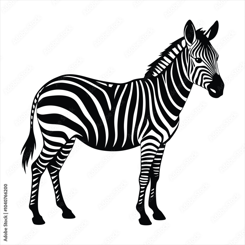 Obraz premium Zebra silhouette vector