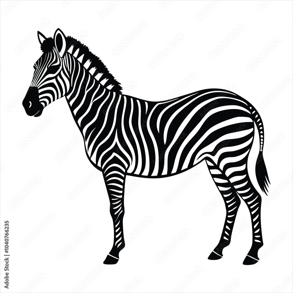 Obraz premium Zebra silhouette vector