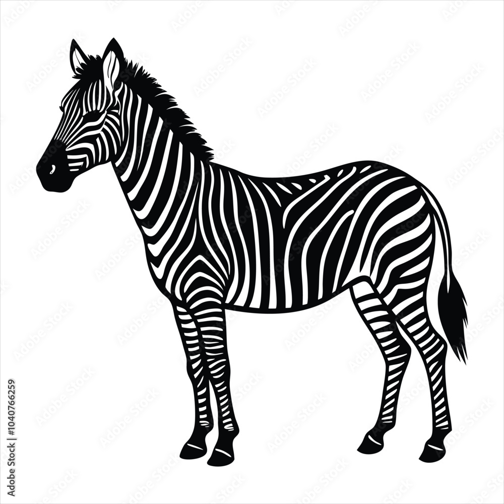 Zebra silhouette vector Zebra silhouette vector