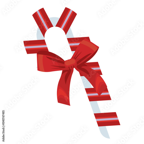 Christmas candy cane icon vector image with white background