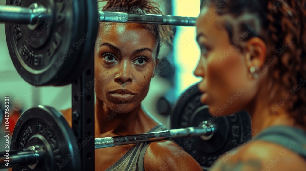 Fototapeta premium Women Empowering Each Other in Gym Training