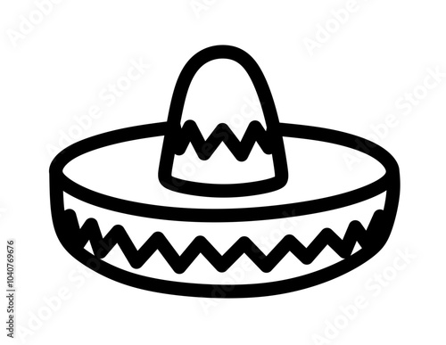 MEXICAN MARIACHI HAT ILLUSTRATION