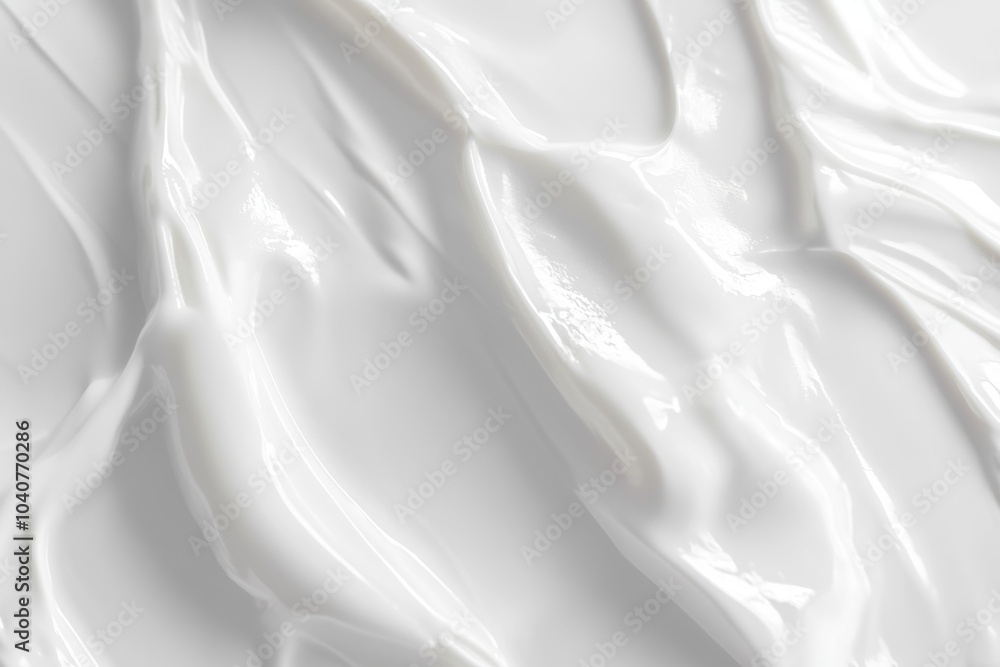Naklejka premium Minimalistic close-up of glossy white gel with airy texture for cosmetic product advertising