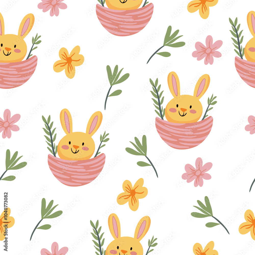 Seamless Easter vector pattern for decoration Seamless Easter vector pattern for decoration