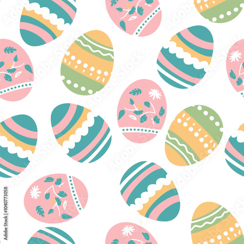 Seamless Easter vector pattern for decoration