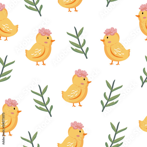 Seamless Easter vector pattern for decoration