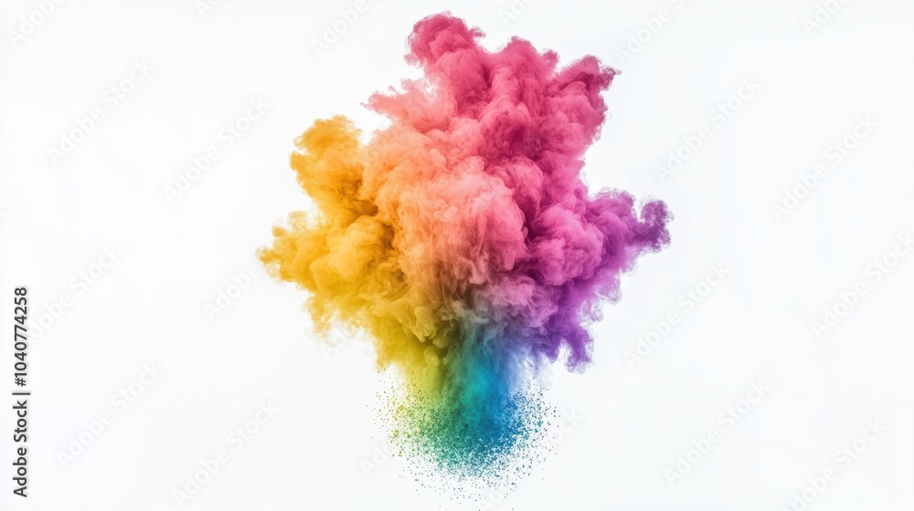 Fototapeta premium Vibrant Powder Explosion in Colorful Burst of Energy and Creativity