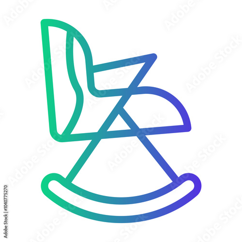 rocking chair Line Gradient Icon