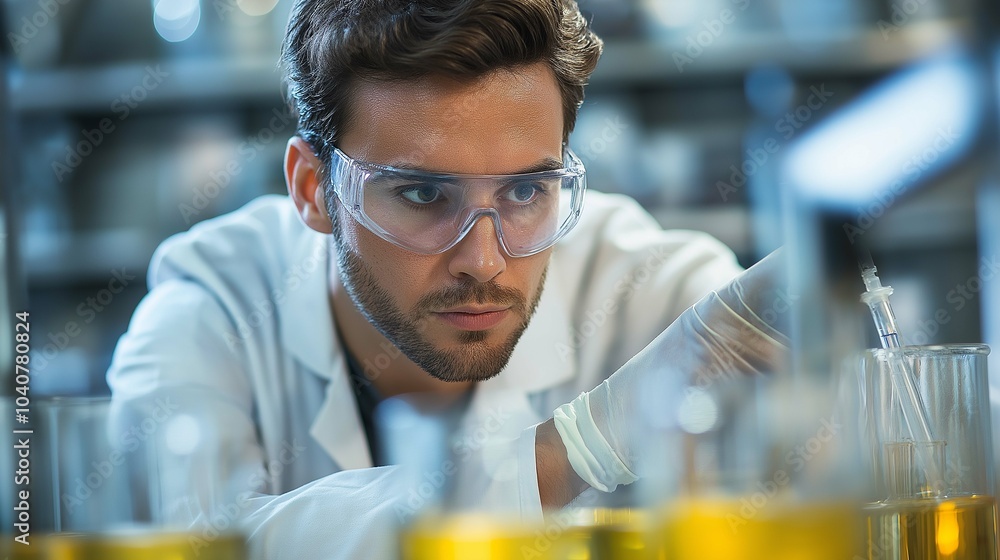 Technician Analyzing Fuel Components in Laboratory Setting Technician Analyzing Fuel Components in Laboratory Setting