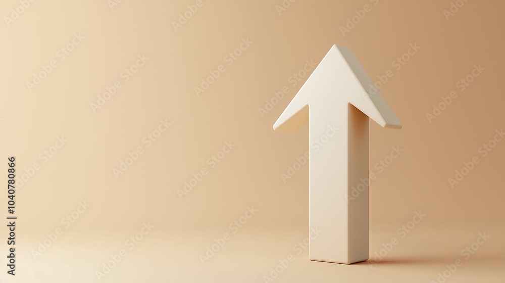 Minimalist Upward Arrow Symbolizing Market Growth Minimalist Upward Arrow Symbolizing Market Growth
