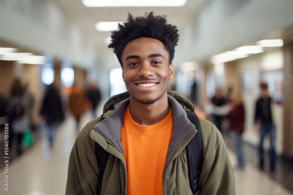 Smiling portrait of a young male student Smiling portrait of a young male student