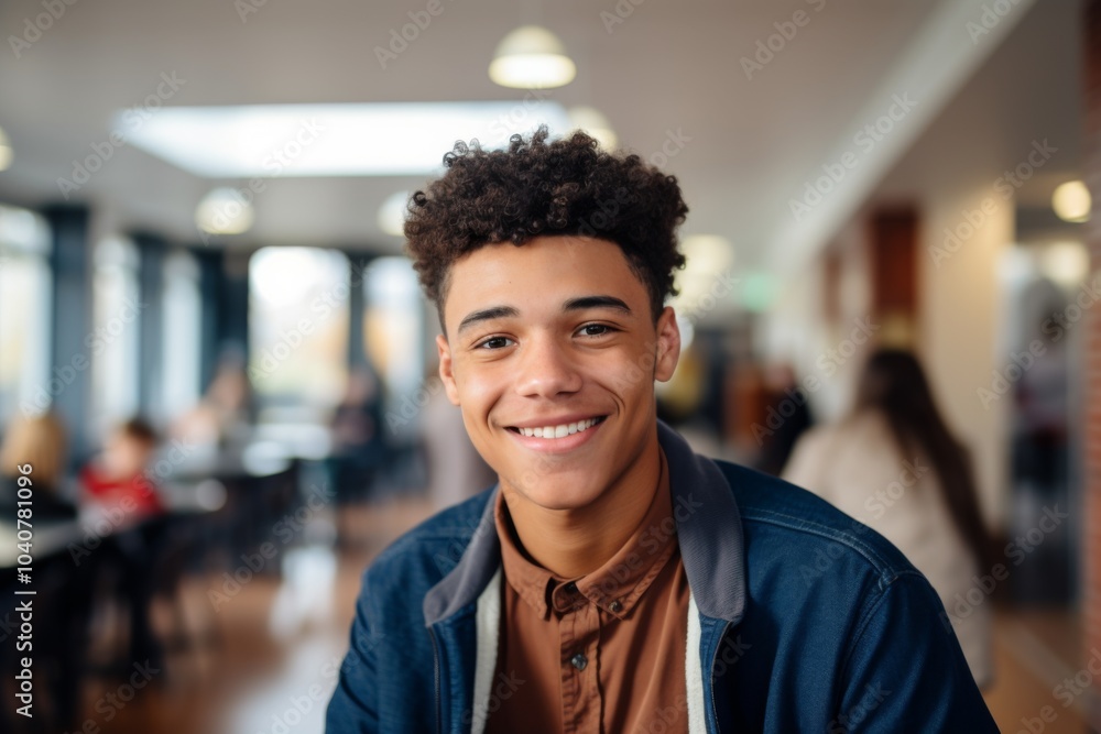 Smiling portrait of a young male student Smiling portrait of a young male student