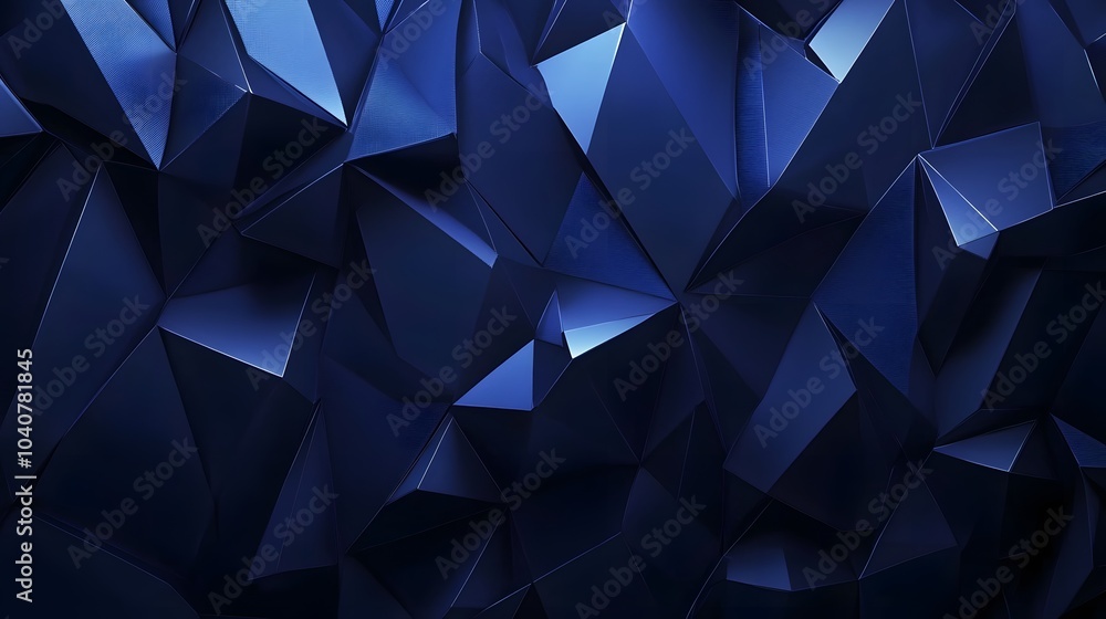 Obraz premium Abstract Dark Blue Polygonal Background with Textured Surface