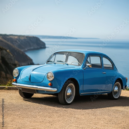 old car on the beach