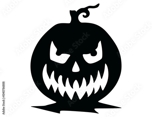 HALLOWEEN EVIL PUMPKIN ILLUSTRATION