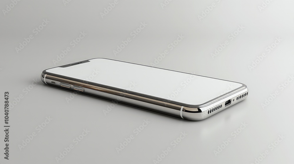 Modern cell phone mockup with blank screen Modern cell phone mockup with blank screen