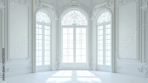 Stunning 3D Render of Open Window in Elegant Space