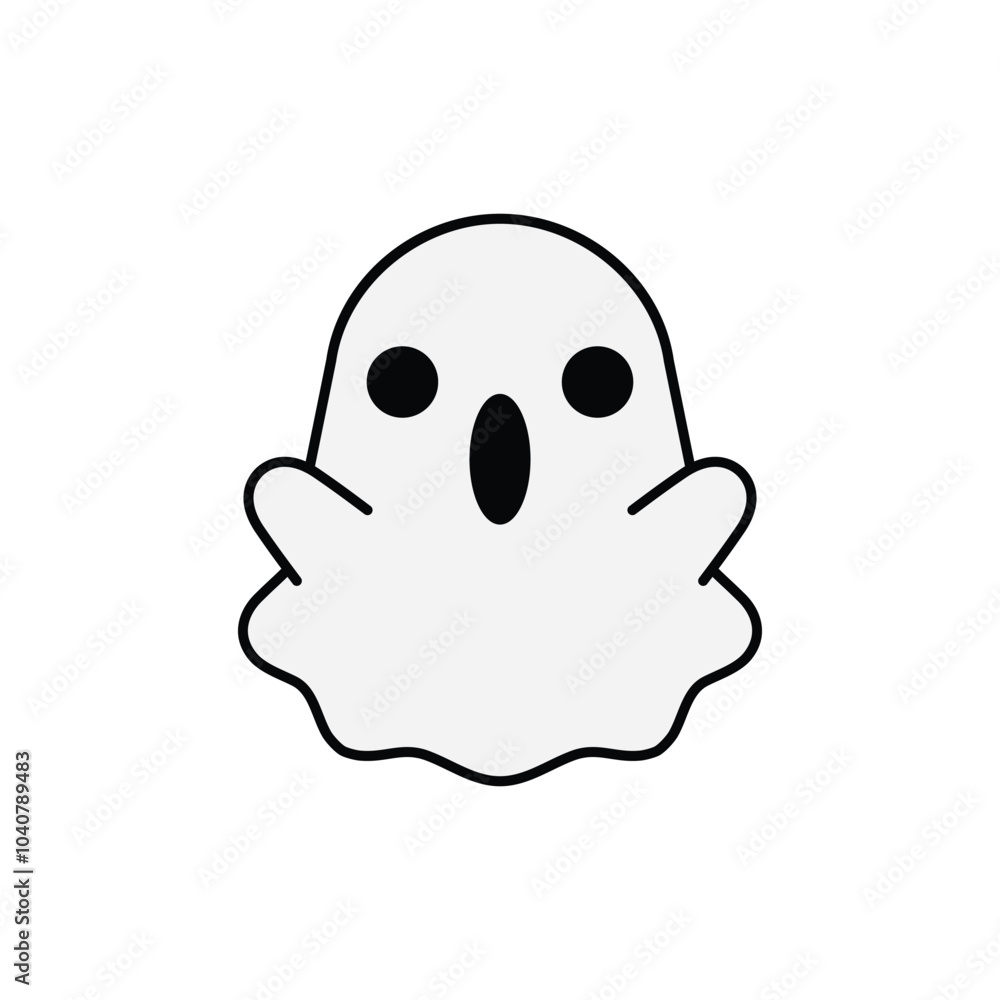 Scary ghost, Halloween ghost Boo. Vector illustration. Scary ghost, Halloween ghost Boo. Vector illustration.