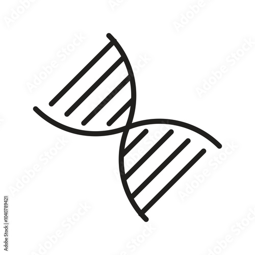 DNA spiral icon. Medicine and health care sign. Vector illustration.