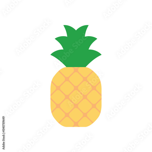 Pineapple fruit icon. Nature food icon. Vector illustration.