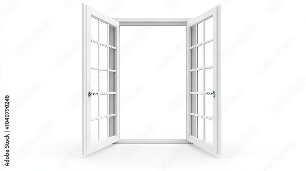 Open White Window with Clear View Open White Window with Clear View