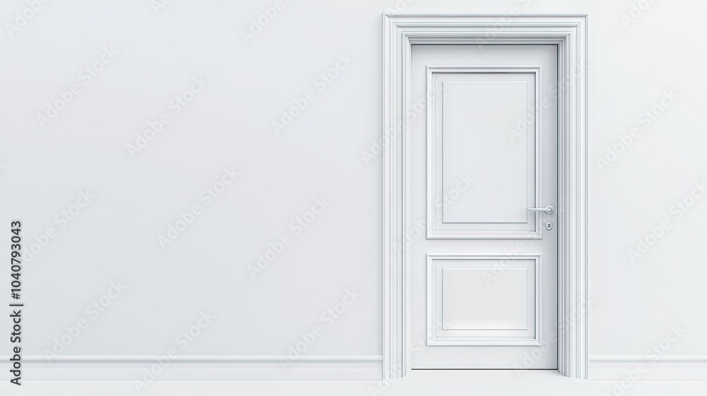 Modern Smooth White Door with Minimalistic Design Modern Smooth White Door with Minimalistic Design