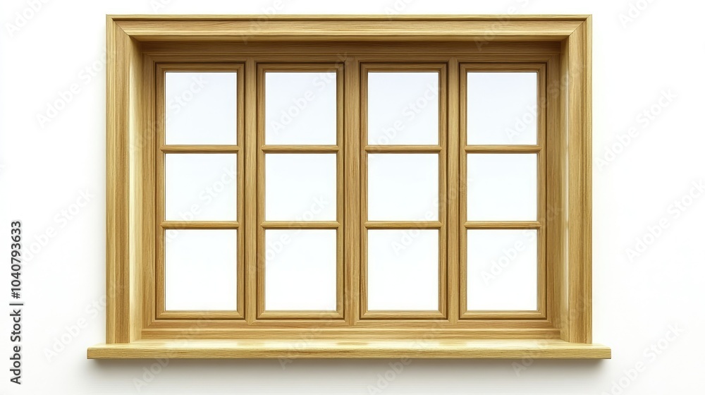 Oversized Wooden Window Frame with Minimal Design Oversized Wooden Window Frame with Minimal Design