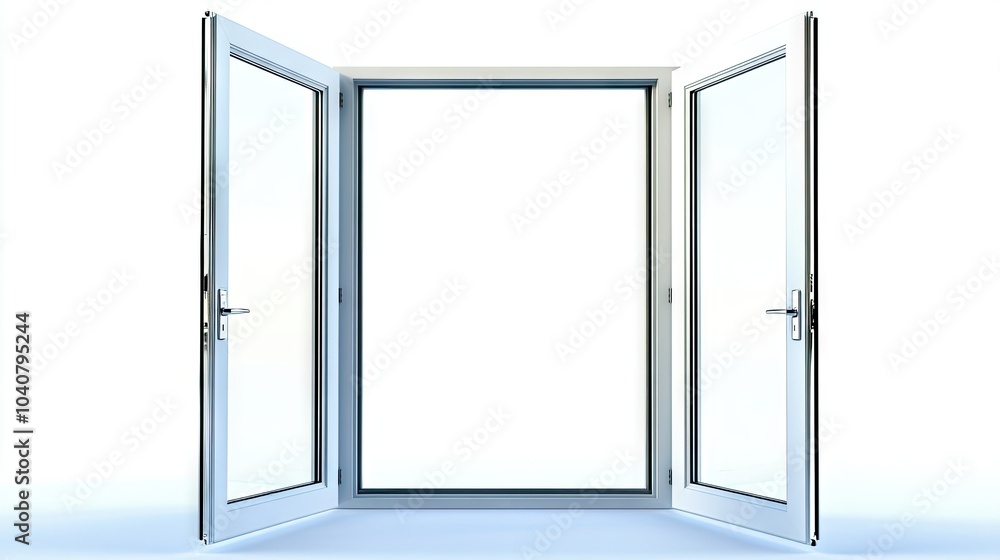 Elegant Open French Door Set in Minimalist Style Elegant Open French Door Set in Minimalist Style