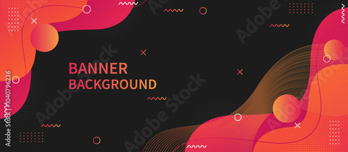 Red gradient wave fluid background. Liquid abstract background. Creative banner design with wave shapes and lines for template